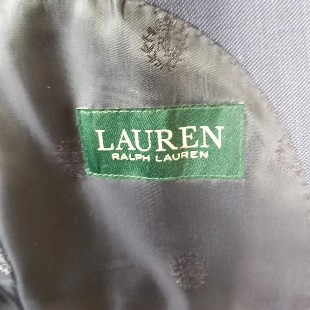 Lauren Ralph Lauren Mens 42R Blue Wool Blend 2 Button Sport Coat Blazer‎ 42 R